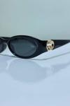 Gucci Oval Frame Siyah İthal Kadın Gözlük G4449-VLL Siyah
