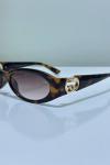 Gucci Oval Frame Leopar İthal Kadın Gözlük G4461-VLL Leopar