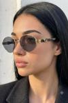 Gucci Small Round Gold İthal Kadın Gözlük G4466-VLL Siyah