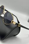 Gucci Small Round Gold İthal Kadın Gözlük G4466-VLL Siyah