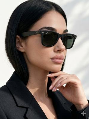 Rayban New Wayfarer Mat Çerçeve 49 EKARTMAN unisex Gözlük G4490-VL Siyah
