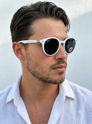 Rayban Ferrari Beyaz Yuvarlak Kırmızı Saplı Unisex Gözlük G4555-VLL Beyaz