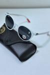 Rayban Ferrari Beyaz Yuvarlak Kırmızı Saplı Unisex Gözlük G4555-VLL Beyaz