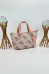Guess Leona Logo Mini Pembe Kadın Çanta VLT-405 Pembe