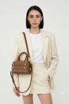 Fendi FF Monogram Kiremit Boston Kadın Omuz Çantası VLT-415 Kiremit
