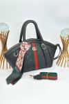 Gucci Ophidia Siyah GG Monogram Kadın El ve Omuz Çantası VLT-425 Siyah
