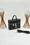 Saint Laurent Gaby Vanity Siyah Kapitone Deri Kadın El ve Omuz Çantası VLT-462 Siyah