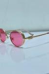 Miu Miu Pembe Cam Gold Çerçeve İthal Kadın Gözlük G4617-VLL Pembe