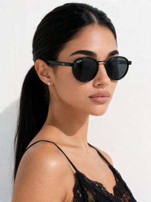 Rayban Ferrari Siyah Yuvarlak İthal Unisex Gözlük G4618-VLL Siyah