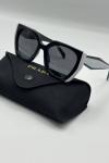 Prada PR 15WS Siyah Beyaz Kadın Güneş Gözlüğü G4636-ILY Siyah