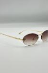  Fendi First Crystal Oval FE4075US Kahverengi Kadın Gözlük G4654-ILY Kahverengi