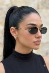 Fendi First Crystal Oval FE4075US Siyah Kadın Gözlük G4655-ILY Siyah
