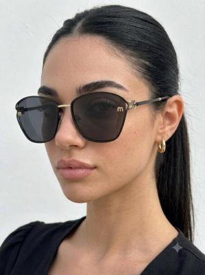Miu Miu Square Siyah Gold İthal Kadın Gözlük G4659-ILY Siyah