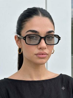 Prada PR A02V Siyah Şeffaf Cam Unisex Gözlük G4671-ILY Siyah