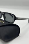 Prada PR A02V Gümüş Unisex Gözlük G4672-ILY Siyah