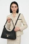 Tod s T Timeless Siyah Deri Hobo Omuz Çantası VLT-473 Siyah