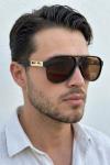 Lacoste Polarized Pilot Model Kahverengi İthal Erkek Gözlük G4676-ILY Kahverengi
