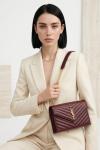 Saint Laurent Bordo Zarf Çanta VLT-476 Bordo