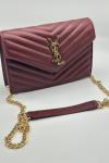 Saint Laurent Bordo Zarf Çanta VLT-476 Bordo