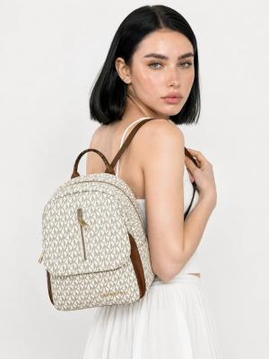 Michael Kors Kadın MK Logolu Krem Taba Sırt Çantası VLT-499 Krem