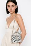 Chanel Small Kelly Metalik Gri Kapitone Deri Çanta VLT-513 Gri