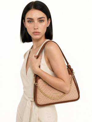 Michael Kors Model Wilma Pembe-Taba Desenli Kadın Omuz Çantası VLT-516 Pembe
