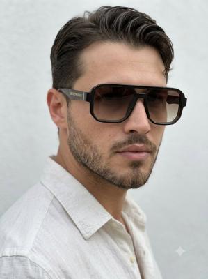 Emporio Armani Kare Pilot Köprülü Erkek Güneş Gözlüğü G4720-CN Kahverengi