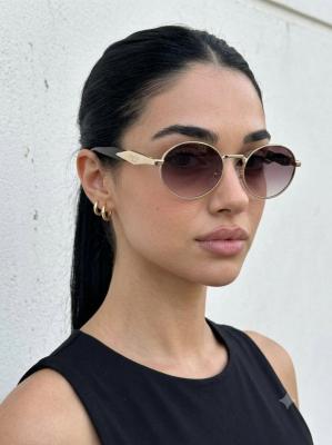 Prada PR 65ZS Oval Kahverengi İthal Unisex Gözlük G4723-CN Kahverengi