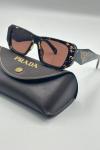 Prada PR 09ZS Unisex Leopar Güneş Gözlüğü G4740-CN Leopar